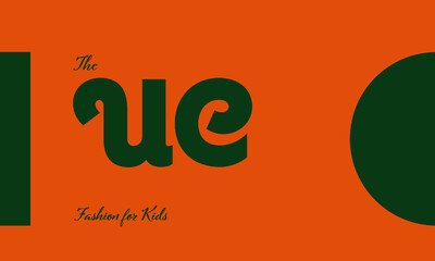 fashion for kids premade logo initials monogram elegant children alphabet