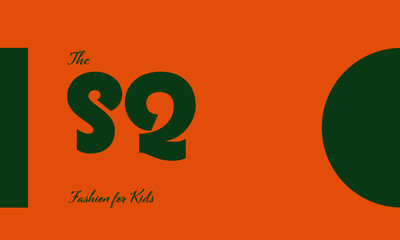 fashion for kids premade logo initials monogram elegant children alphabet