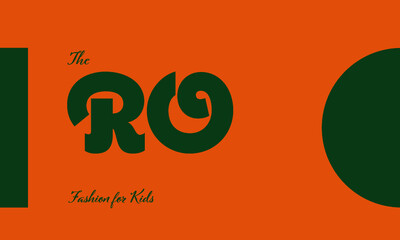 fashion for kids premade logo initials monogram elegant children alphabet