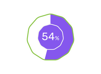 54 Percentage, 54% Percentage ready to use for web design, infographic or business 