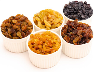 Many varieties of mouth-watering raisins
