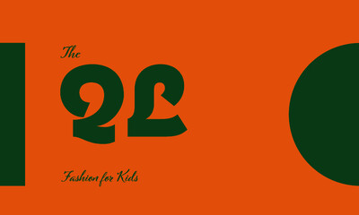 fashion for kids premade logo initials monogram elegant children alphabet
