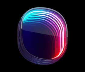 Infinity light neon font.Zero. 