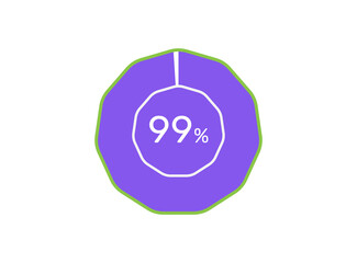 99 Percentage, 99% Percentage ready to use for web design, infographic or business 