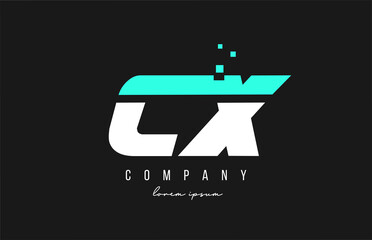 cx c x alphabet letter logo combination in blue and white color. Creative icon design for business and company