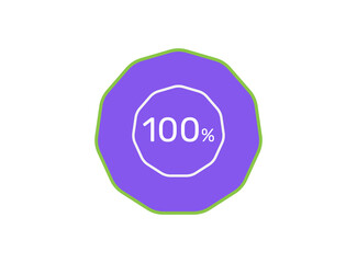 100 Percentage, 100% Percentage ready to use for web design, infographic or business 