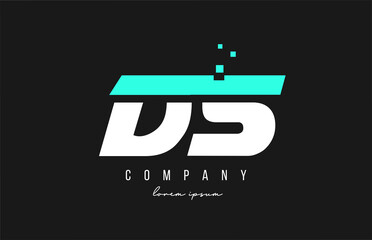 ds d s alphabet letter logo combination in blue and white color. Creative icon design for business and company