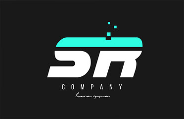 sr s r alphabet letter logo combination in blue and white color. Creative icon design for business and company