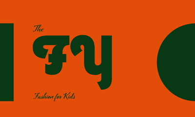 fashion for kids premade logo initials monogram elegant children alphabet