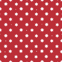 Happy New year and mery christmas wrapping paper red background with stars pattern