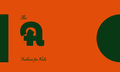 fashion for kids premade logo initials monogram elegant children alphabet