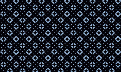 geometric pattern of points and curved elements that form rhombuses in blue tones.