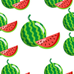 Seamless square pattern with Watermelon,Slice for tiles texture, , Plywood Texture, wall sticker and textile design.