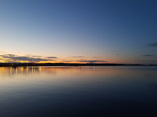 Sunset in port.Sweden, Oxelosund.