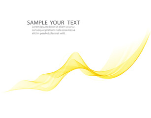 Abstract orange color wave design element. Abstract smooth color wavy vector. Curve flow orange motion illustration. Orange smoke wave lines.