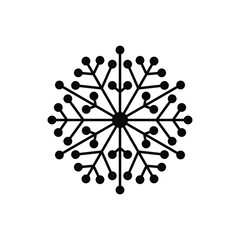 Snowflake icon vector isolated symbol.