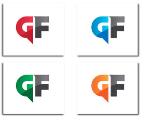GF Alphabet Beautiful Logo Design Concept