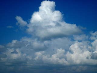 White clouds in blue sky