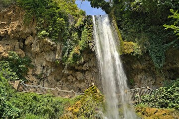 Edessa Waterfalls during summer with little water flow