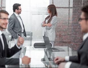employees in the workplace in the office