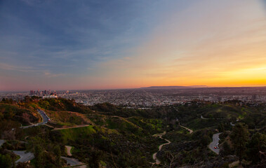 LA Valley warm gorgeous sunset view