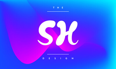 Fototapeta premium abstract design art premade logo initials monogram elegant alphabet
