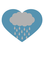 Herz Regen Wolke 