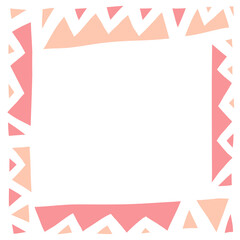 Fototapeta premium Hand drawn colorful border frame for your concept logo design or social media banner.