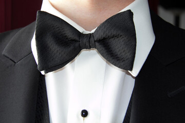 suit and bow tie for the groom
