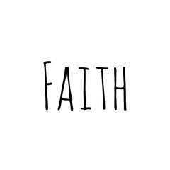 ''Faith'' Sign / Design / To print / For Graphic/Web/App Design Development