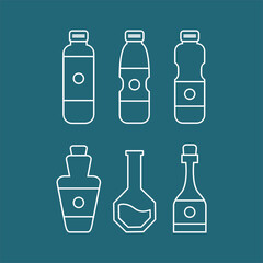 Vector simple plastic bottle illustration template