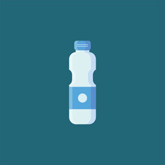 Vector simple plastic bottle illustration template