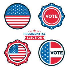 bundle of four usa presidential election icons