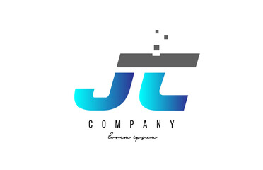 JC J C alphabet letter logo combination in blue and grey color. Creative icon design for company and business