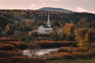 Church in the orange leaves