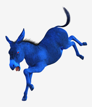 Angry Blue Donkey - Political Mascot