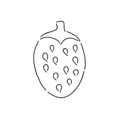 illustration of a strawberry icon vector
