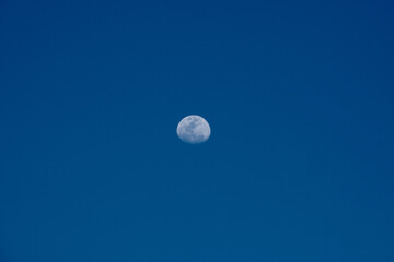 view of the moon during the day