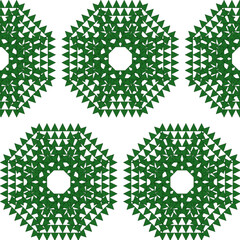 Green - white triangle seamless pattern, geometric shift texture