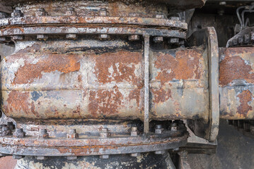 old rusty industrial pipeline