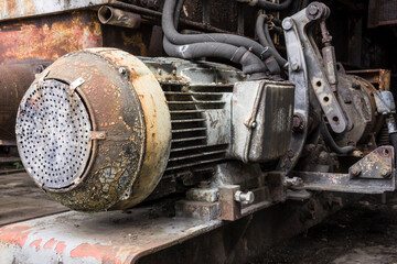electric engine of a historic industrial machine