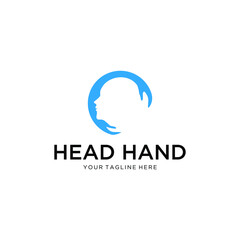 Collection Head care logo vector, Head intelligence logo designs concept vector