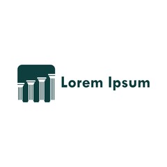Abstract Logo Template - modern pillar law logo template	