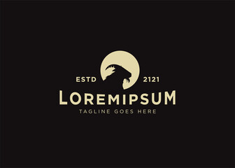 Goat Logo Design Inspiration. Goat Logo with Circle Style Vector Icon Template.