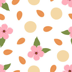 Almond and Marzipan. Vector pattern