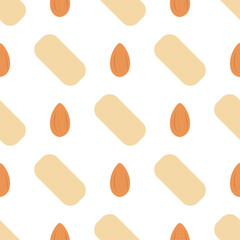 Almond and Marzipan. Vector pattern