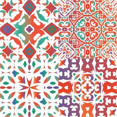 Ethnic ceramic tiles in mexican talavera.