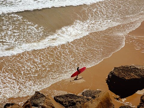 surfer on the beach