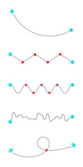 Different types of route lines