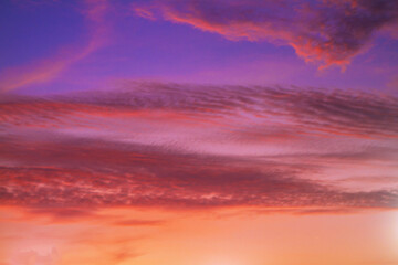 sunset in the clouds